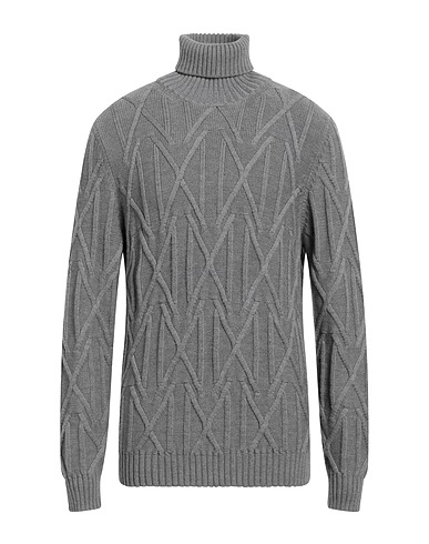 ALPHA STUDIO Turtleneck Grey 100% Merino Wool