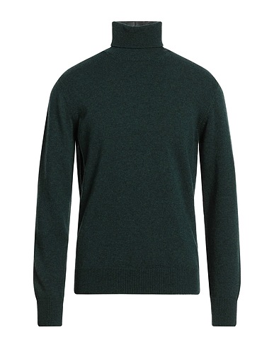 ALPHA STUDIO Polo neck Dark green 100% Wool