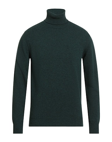 ALPHA STUDIO Polo neck Emerald green 100% Wool