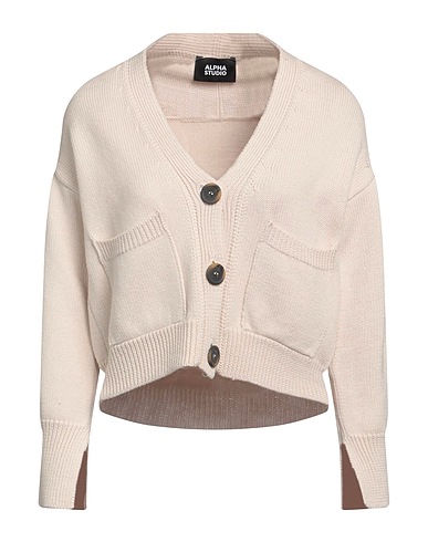 ALPHA STUDIO Cardigan Ivory 100% Merino Wool