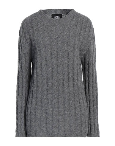 ALPHA STUDIO Jumper Charcoal 70% Wool, 30% Cashmere