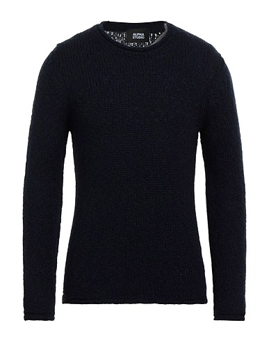 ALPHA STUDIO Pullover Blu notte 34% Acrilico, 32% Lana di alpaca, 22% Poliammide, 12% Lana Merino