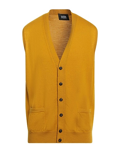 ALPHA STUDIO Cardigan Mustard 100% Wool