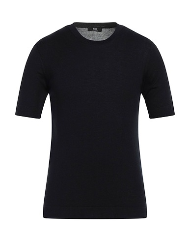 ALPHA STUDIO プルオーバー ミッドナイトブルー シルク 85% / カシミヤ 15%