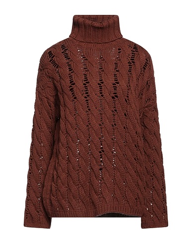 ALPHA STUDIO Turtleneck Chocolate brown 90% Wool, 10% Cashmere
