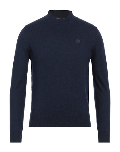 NORTH SAILS Polo neck Navy blue 80% Cotton, 20% Wool