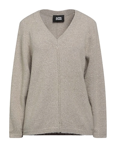 ALPHA STUDIO Pullover Hellgrau 40% Alpakawolle, 27% Polyamid, 15% Baumwolle, 15% Modal, 3% Elastan