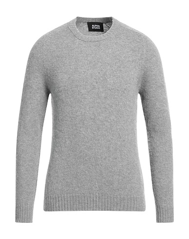 ALPHA STUDIO Pullover Grau 100% Geelongwolle, Naia™ Acetat