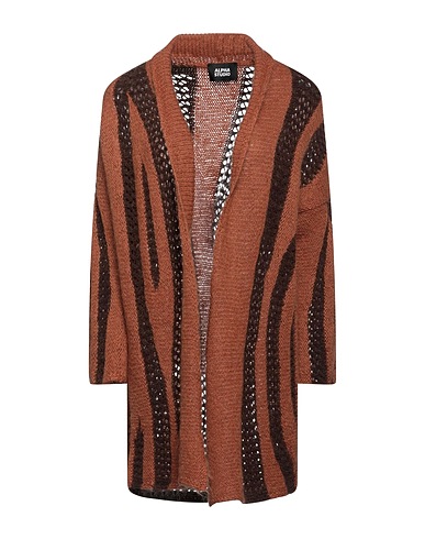 ALPHA STUDIO Cardigan Brown 40% Polyamide, 21% Wool, 20% Mohair wool, 14% Merino Wool, 5% Cotton