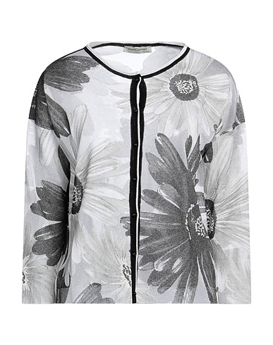 ANGELO MARANI Cardigan White 68% Viscose, 30% Polyester, 2% Polyamide