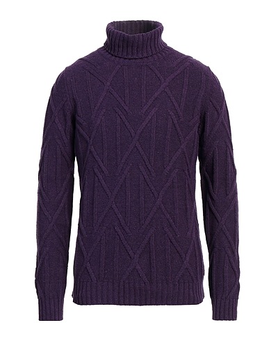 ALPHA STUDIO Polo neck Purple 45% Wool, 30% Alpaca wool, 25% Polyamide