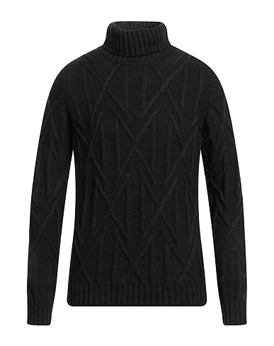 ALPHA STUDIO Polo neck Charcoal 45% Wool, 30% Alpaca wool, 25% Polyamide