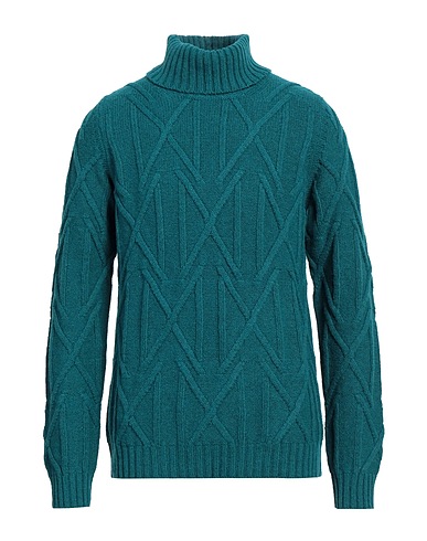 ALPHA STUDIO Polo neck Turquoise 45% Wool, 30% Alpaca wool, 25% Polyamide