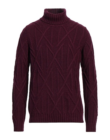 ALPHA STUDIO Polo neck Plum 45% Wool, 30% Alpaca wool, 25% Polyamide