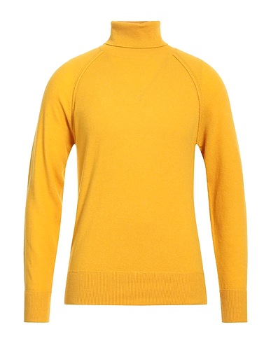 PAOLO PECORA Turtleneck Yellow 100% Virgin Wool