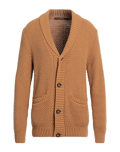 I'M BRIAN Cardigan Khaki 70% Acrylic, 30% Wool