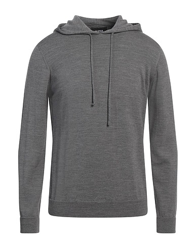 ALPHA STUDIO Jumper Grey 100% Merino Wool