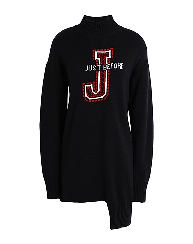 J·B4 JUST BEFORE Polo neck Black 70% Acrylic, 30% Wool