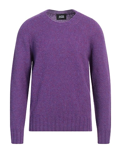 ALPHA STUDIO KNITWEAR Purple 100% Wool
