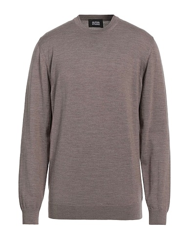 ALPHA STUDIO Pullover Tortora 100% Lana Merino