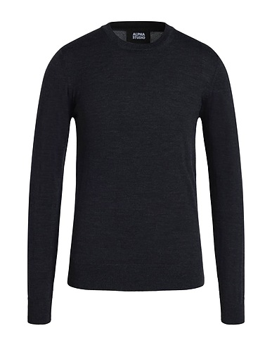 ALPHA STUDIO Sweater Grey 100% Merino Wool