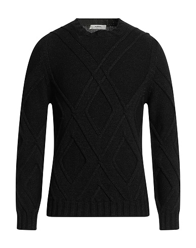 ALPHA STUDIO Pullover Nero 45% Lana Merino, 30% Lana di alpaca, 25% Poliammide