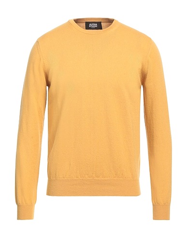ALPHA STUDIO Cashmere jumper Mustard 100% Cashmere