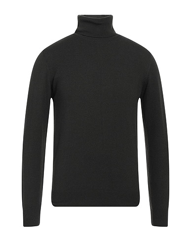 ALPHA STUDIO Polo neck Dark green 100% Wool