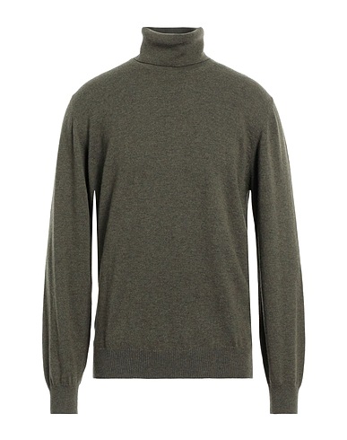 ALPHA STUDIO Col roulé Vert militaire 100% Laine