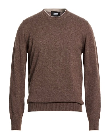 ALPHA STUDIO Jumper Light brown 100% Wool