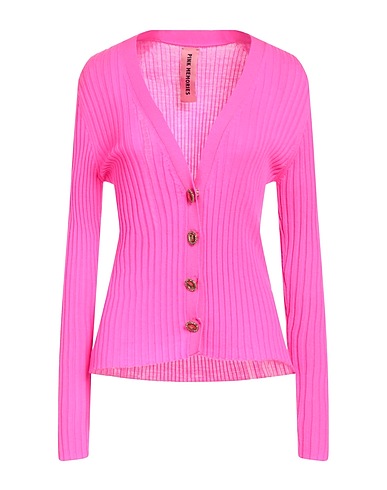 PINK MEMORIES Cardigan Fuchsia 100% Wool