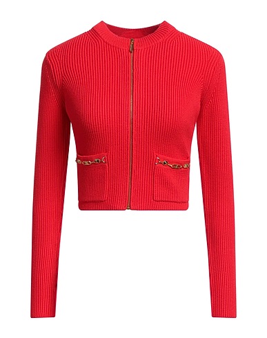 ELISABETTA FRANCHI Cardigan Red 66% Viscose, 29% Polyester, 5% Polyamide