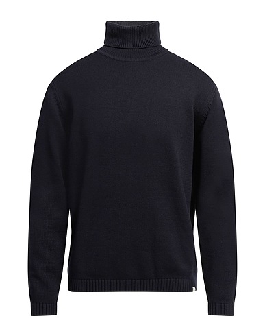 LIU •JO MAN Polo neck Midnight blue 41% Cotton, 28% Polyester, 13% Polyamide, 13% Acrylic, 5% Wool