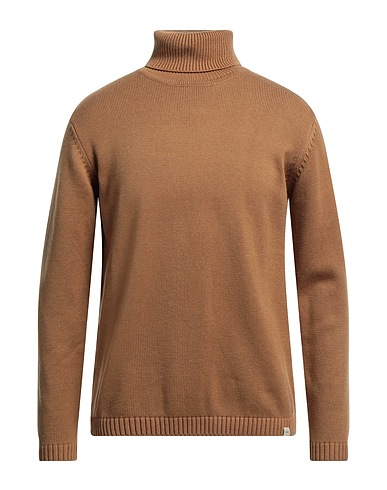 LIU •JO MAN Polo neck Camel 41% Cotton, 28% Polyester, 13% Polyamide, 13% Acrylic, 5% Wool