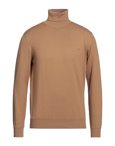 LIU •JO MAN Polo neck Camel 40% Cotton, 35% Polyester, 25% Wool