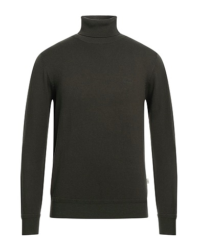 LIU •JO MAN Polo neck Military green 40% Cotton, 35% Polyester, 25% Wool