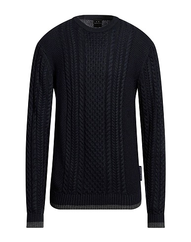ARMANI EXCHANGE Pullover Blu notte 50% Viscosa, 30% Acrilico, 15% Poliammide, 5% Lana