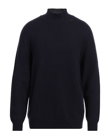 ALPHA STUDIO Polo neck Navy blue 100% Merino Wool