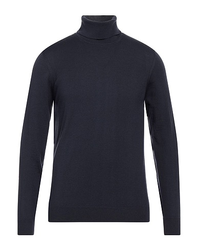 ALPHA STUDIO Polo neck Navy blue 100% Merino Wool