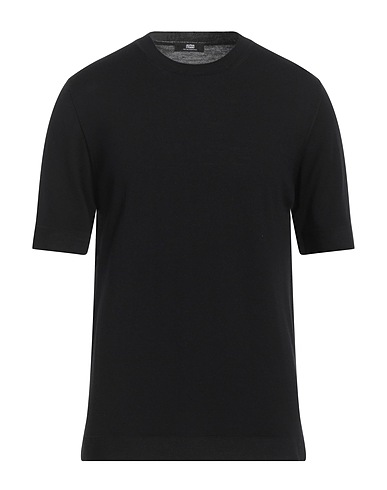ALPHA STUDIO Pullover THE FINE ESSENTIALS Schwarz 100% Merinowolle