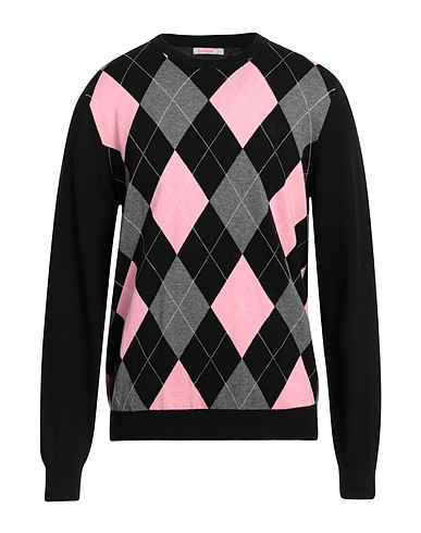 SUN 68 Sweater Black 50% Merino Wool, 50% Cotton