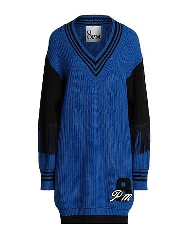 8PM Short dress Bright blue 40% Viscose, 30% Polyamide, 25% Merino Wool, 5% Cashmere, Acetate