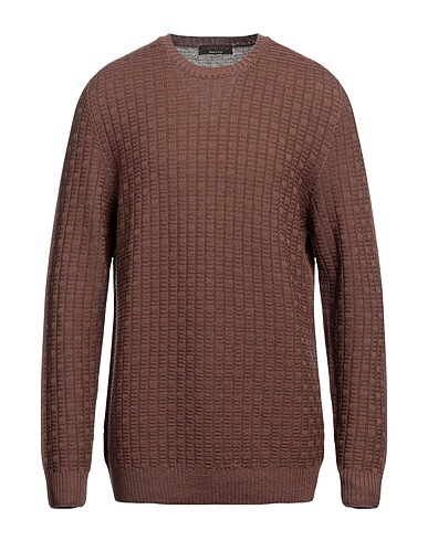 JEORDIE'S Pullover Braun 100% Merinowolle