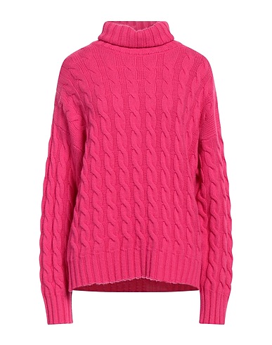 N.O.W. ANDREA ROSATI CASHMERE Turtleneck Fuchsia 50% Cashmere, 24% Viscose, 22% Wool, 4% Polyamide