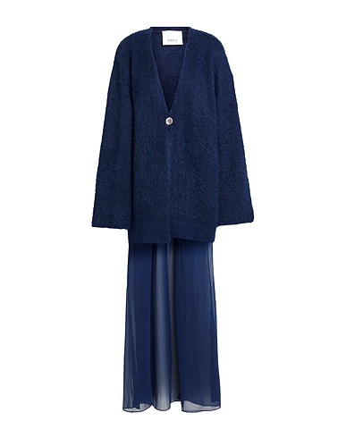ERIKA CAVALLINI Cardigan Navy blue 50% Mohair wool, 47% Polyamide, 3% Wool, Polyester