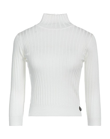 MANILA GRACE Polo neck White 70% Viscose, 30% Nylon
