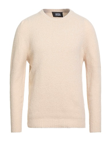 ALPHA STUDIO Jumper BEIGE 40% Alpaca wool, 27% Polyamide, 15% Cotton, 15% Modal, 3% Elastane