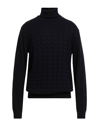 ANTONY MORATO Polo neck Navy blue 90% Cotton, 10% Wool