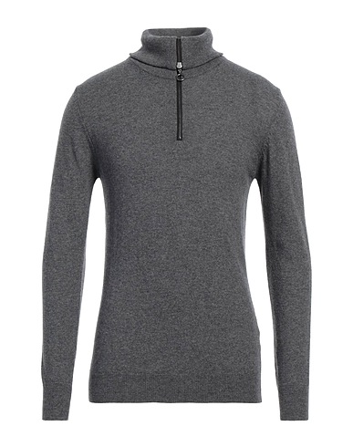 GREY DANIELE ALESSANDRINI Jumper with zip Lead 80% Wool, 20% Polyamide