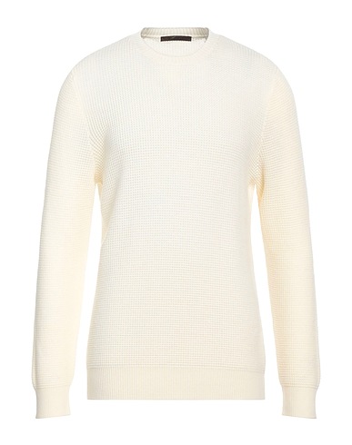 VIADESTE Pullover Avorio 100% Lana Vergine
